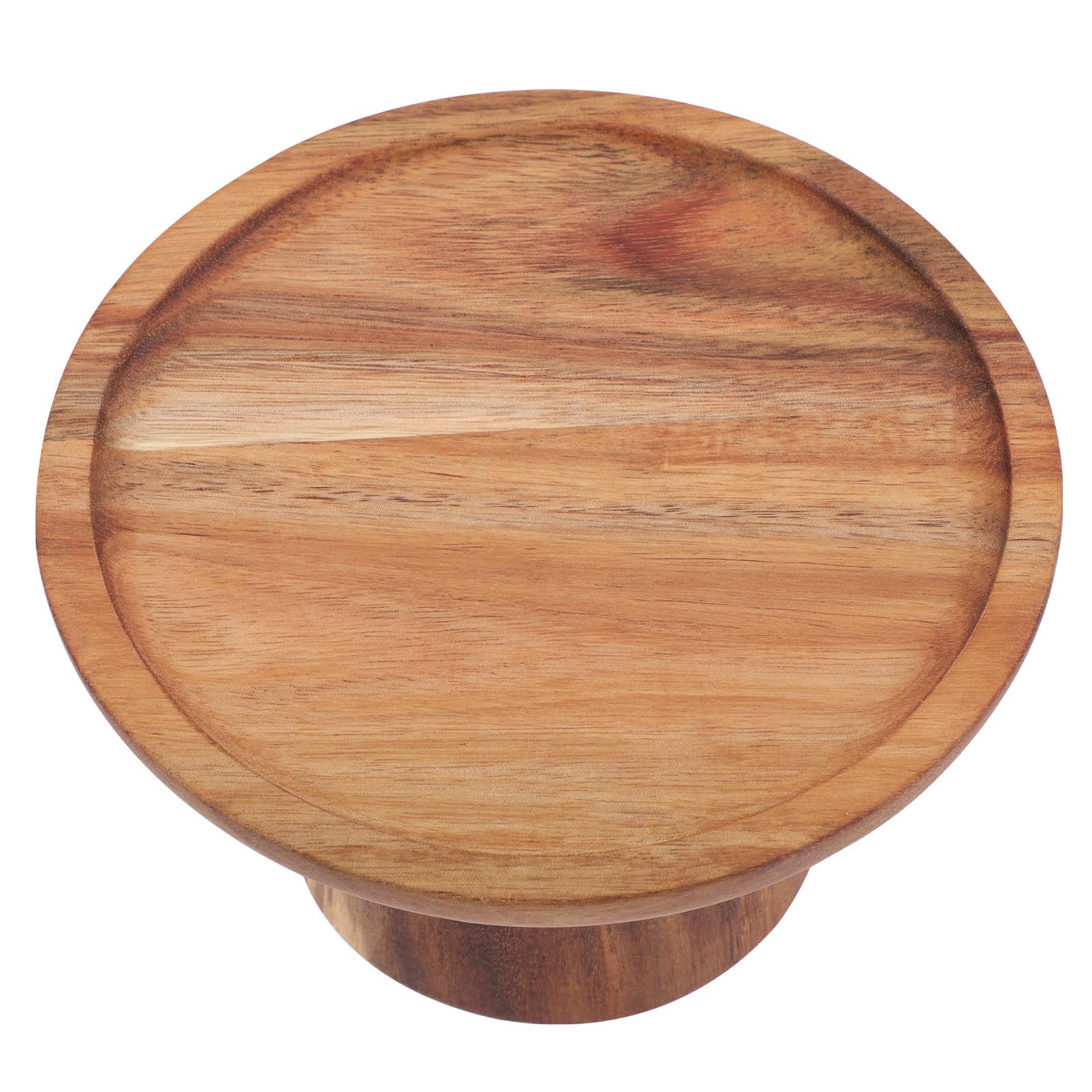Garneck Alzatina per Torta in Legno Marrone Design Semplice e Riutilizzabile, Piatto Espositore per Dolci e Frutta per Feste e Occasioni Speciali