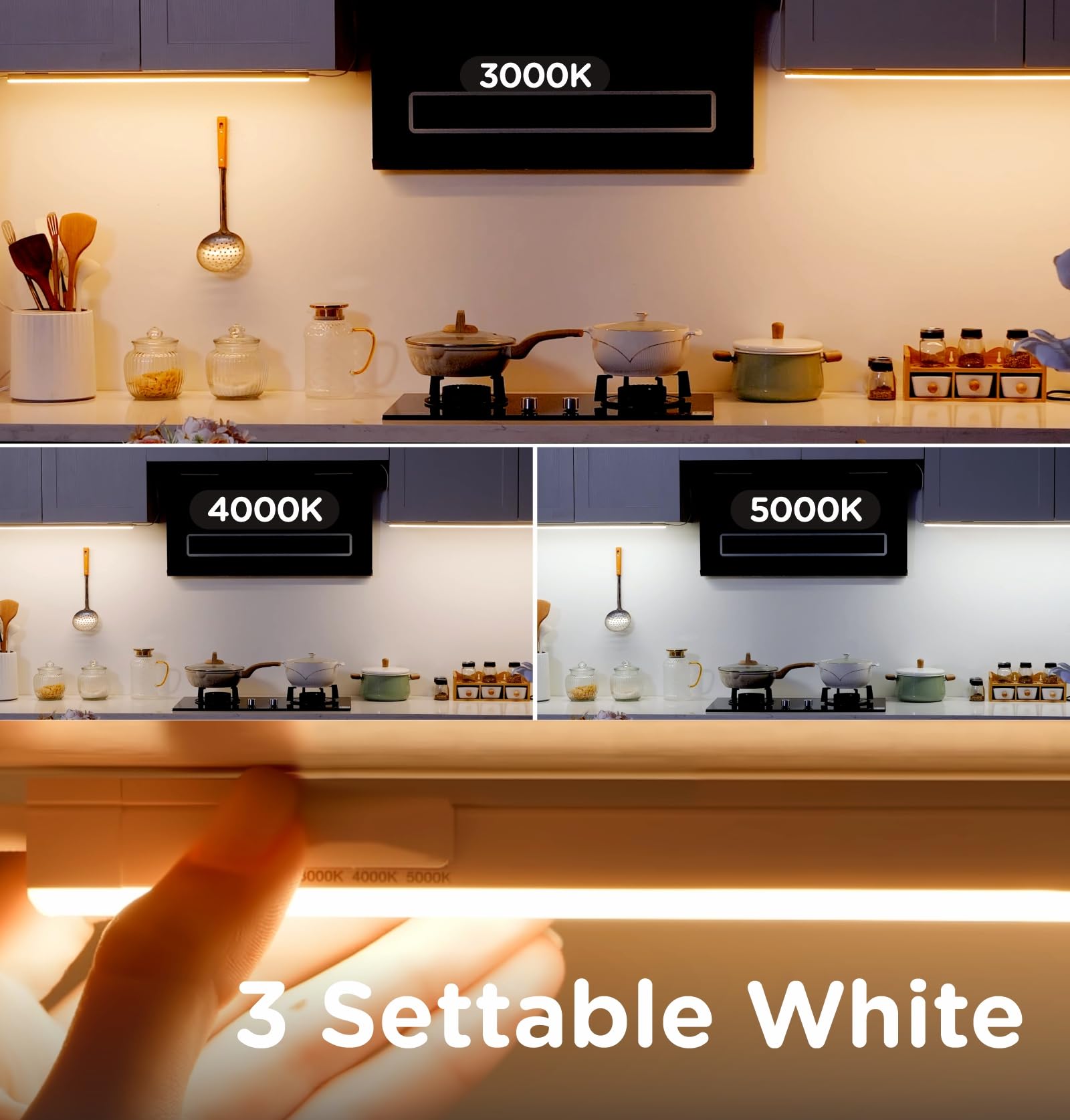 Éclairage sous meuble (blanc, 1 paquet, 61 cm)