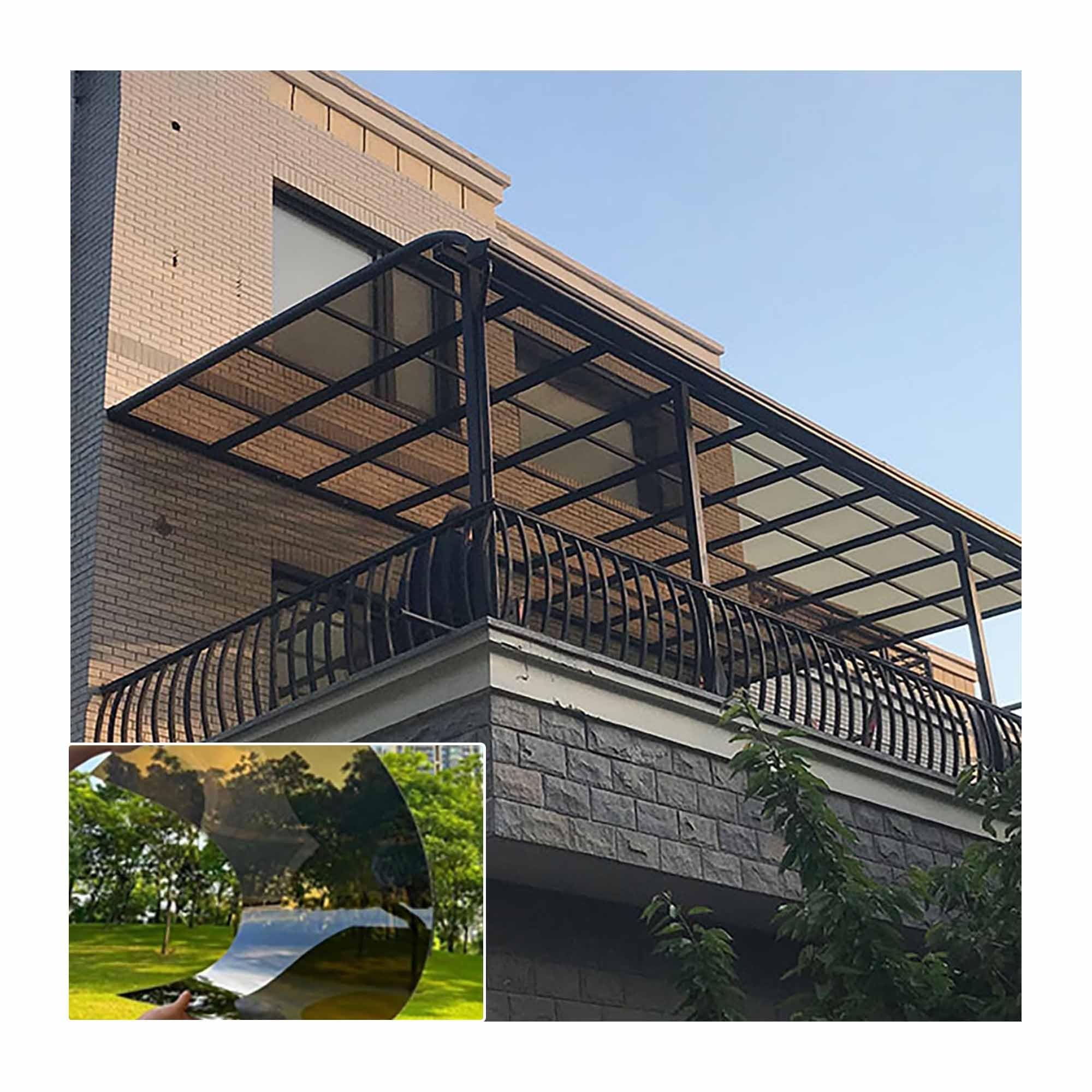 Panel de techo de policarbonato transparente de 1,2 mm de grosor, duradero, repuesto perfecto para patios y divisores (marrón, 1 x 6 m)