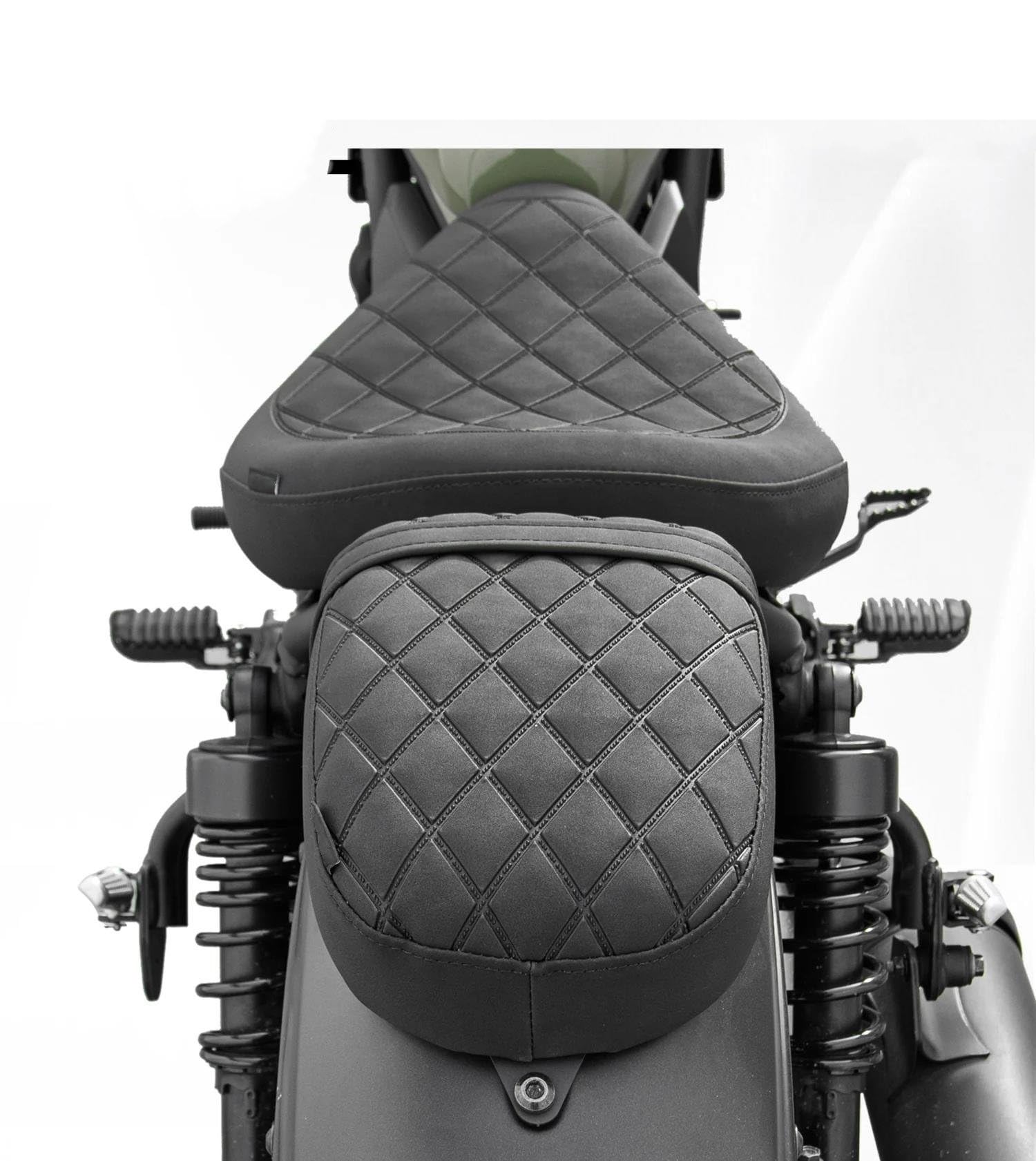 Accesorios Motocicletas para Rebel CMX300 CMX500 2017-2026 2025 2024 Silla De Montar En Motocicleta Asiento Delantero Asiento con Almohadilla Trasera Confort Piezas Repuesto(BLK)