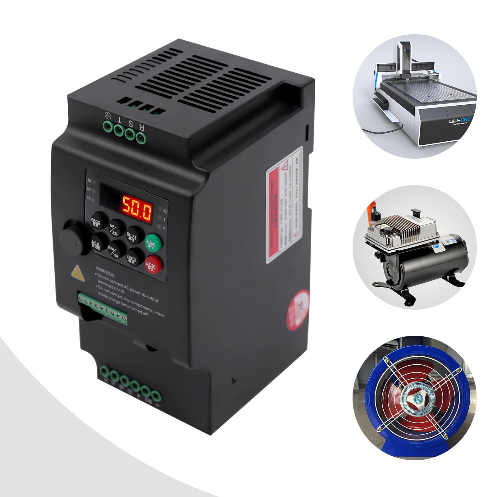 Convertidor de frecuencia 5,5 kw 380 V 3 fases entrada y salida motor universal VFDA convertidor de frecuencia
