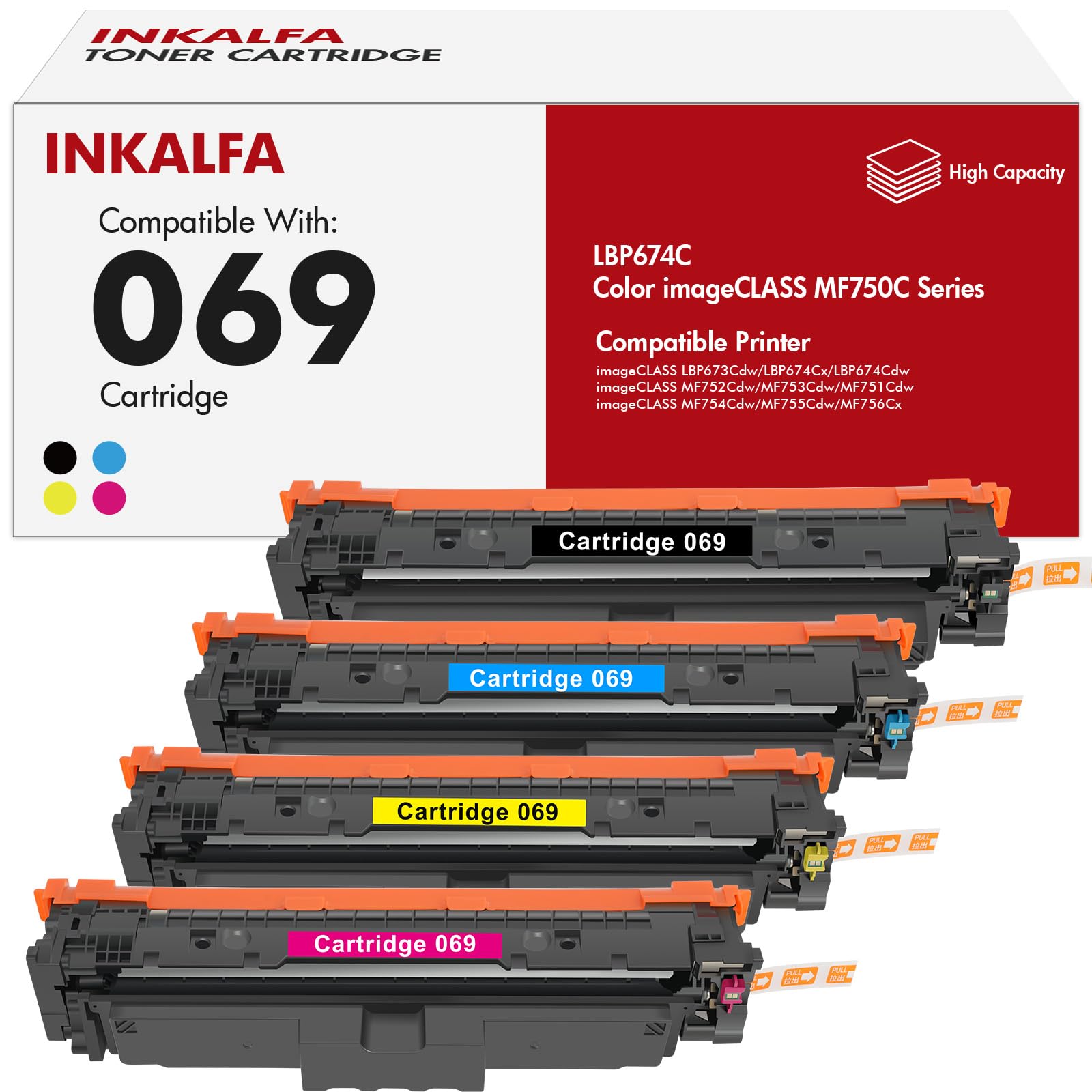 Amazon.com: 069 069H Toner Cartridge Set MF753Cdw Toner Compatible