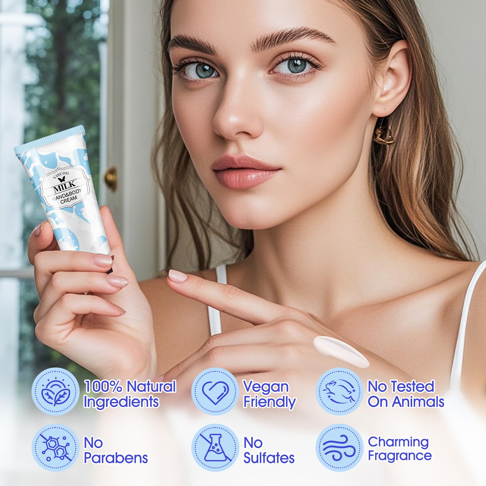 VISCOO Geschenkset mit 42 Handcremes für Damen, ideal zum Befüllen von Weihnachtsstrümpfen, Geschenke für Jugendliche und Frauen, auch in Reisegröße, feuchtigkeitsspendende Mini-Lotion für Ma