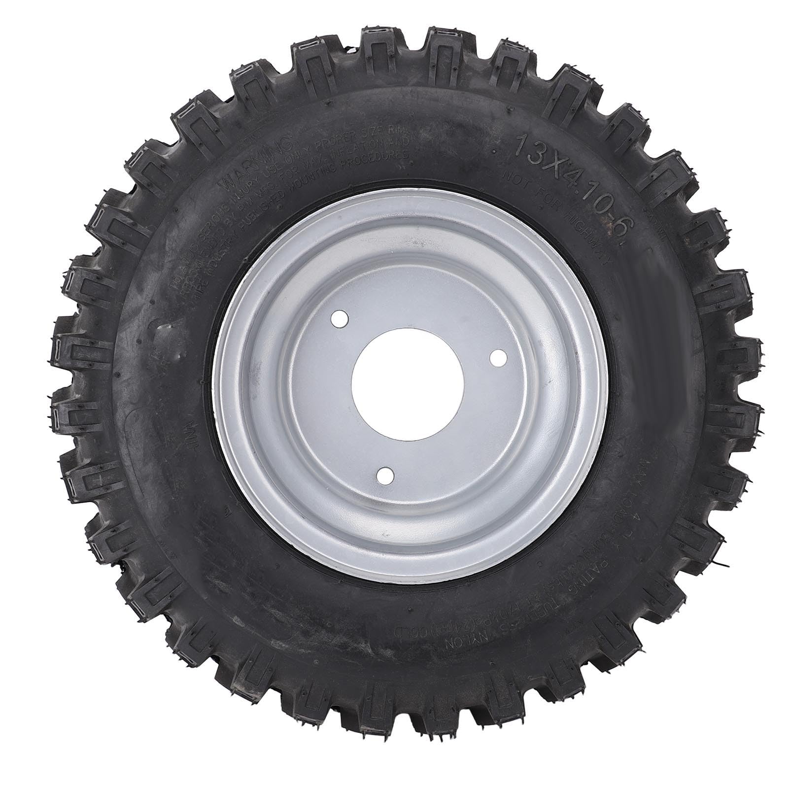 Opona do Quada 13x4,1-6 z Aluminium — Bezdętkowa Opona Terenowa Zapewniająca lepszą przyczepność i przyczepność na Błocie, Piasku i Terenie — Pasuje do Wózków, Gokartów, Rowerów, Pojazdów UTV