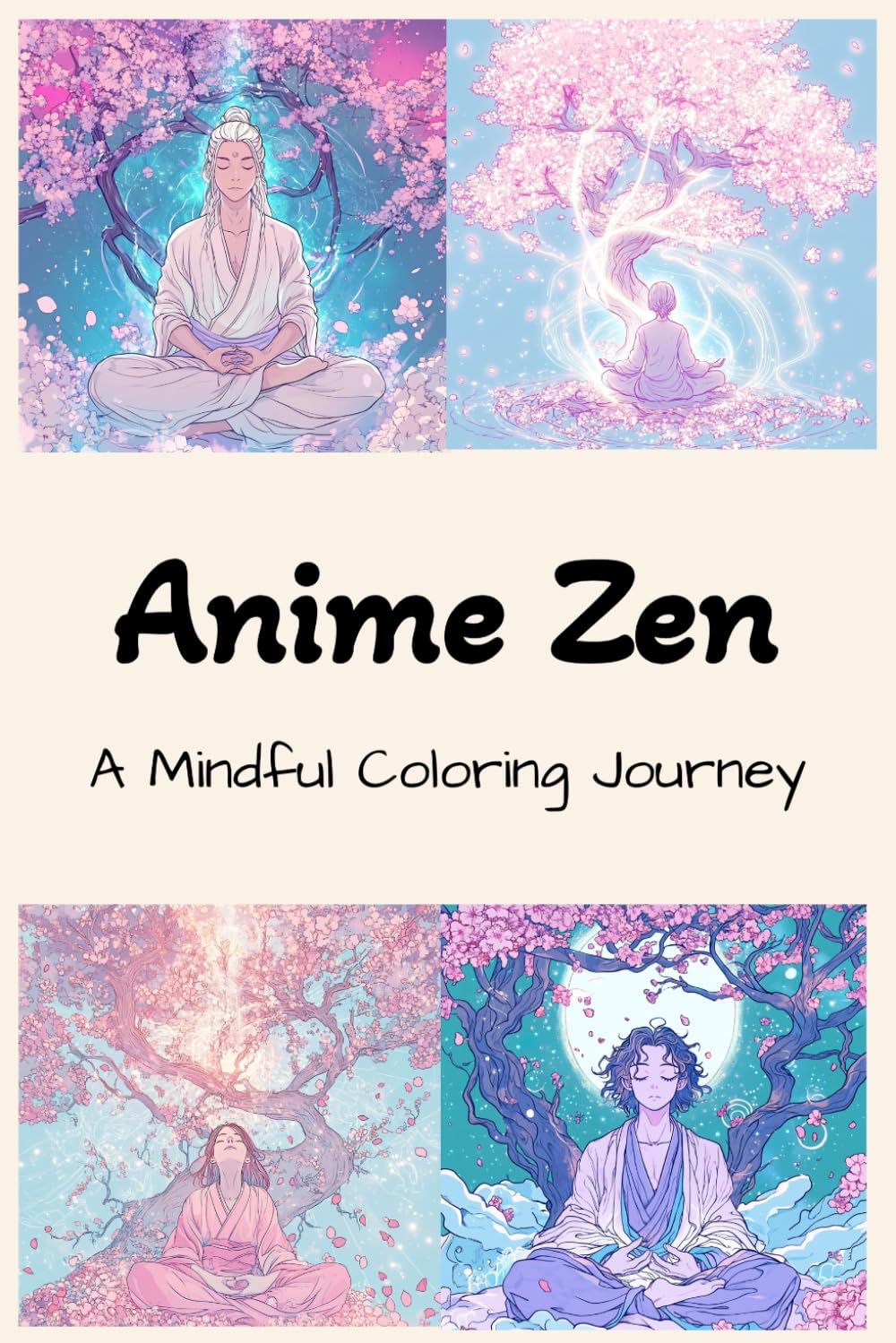 Anime Zen: A Mindful Coloring Journey