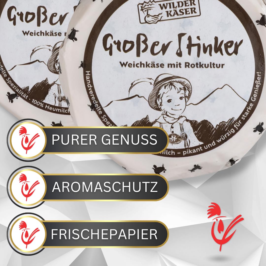 Tiroler Bauernstandl® Camembert Rot | 3 x Käse am Stück | Sahne Frischkäse Probierpaket für Käseplatte und Käsefondue | Feiner Käse als Geschenk