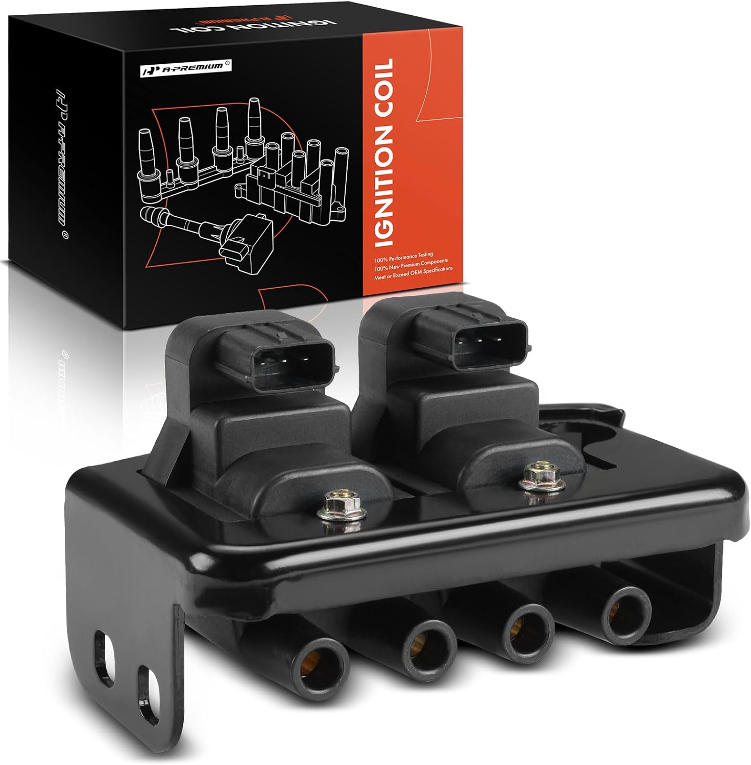 A-Premium Engine Ignition Coil Pack Compatible with Mazda Protege 1999-2000 Sedan, L4 1.8L