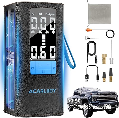 Inflador de neumáticos portátil con compresor de aire  Bomba de aire inalámbrica de 150 PSI 6000 mAh para neumáticos de automóvil, inflado 3 veces