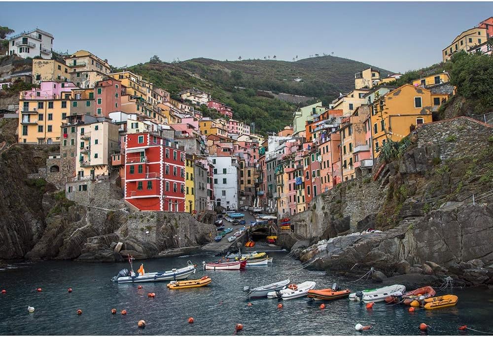 Puzzle Cinque Terre Italy Adults Wooden Jigsaw Riomaggiore Landscape Educational Game Toys Gift Home Decoration 500/1000/2000/3000/5000/6000 Pieces 0331 (Color : 2000 Pieces)
