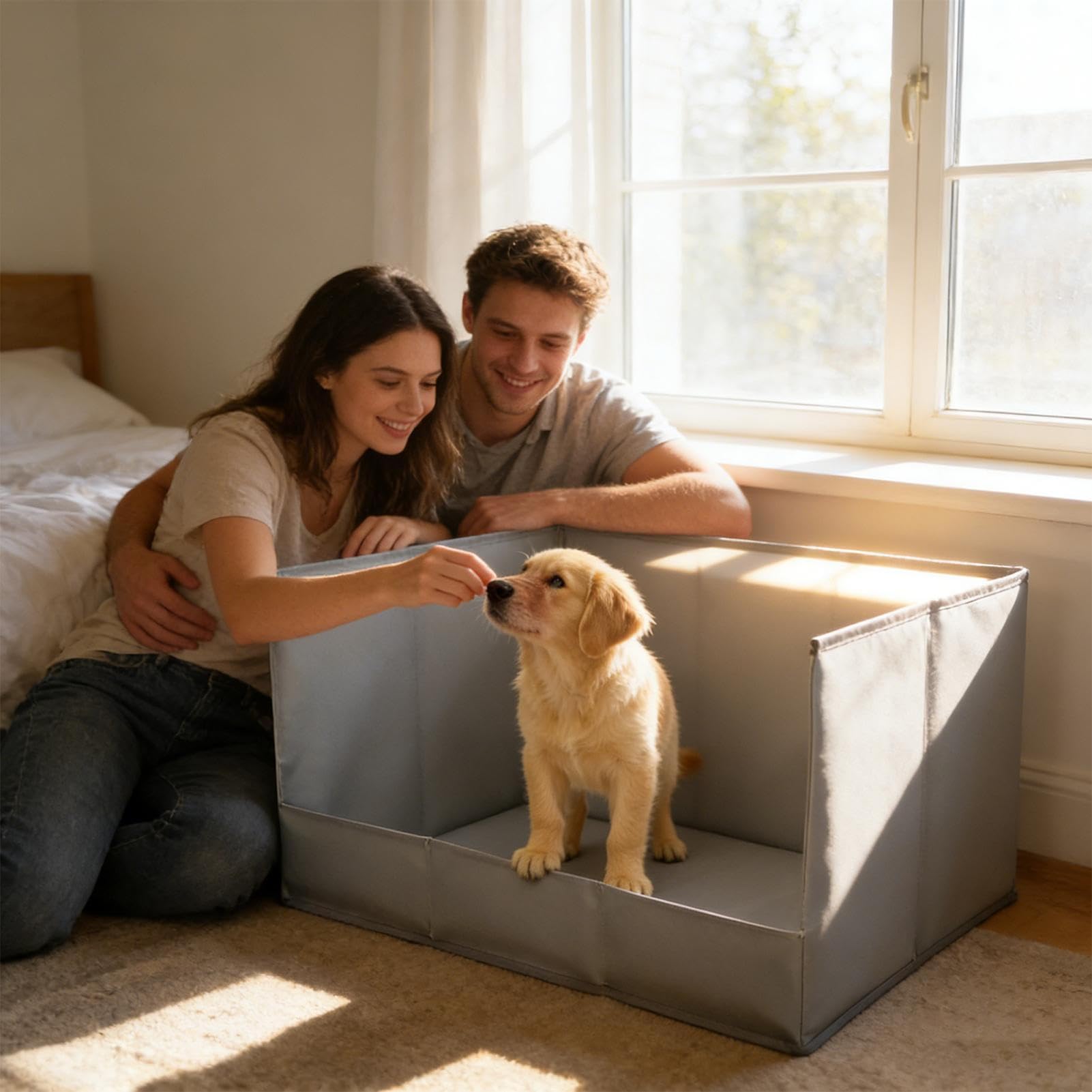 de para Perros Inodoro Plegable Portátil de Mascotas con Paredes Altas | Bandeja Para Cachorros Y Baño Para Perros Interiores y Exteriores, Perros de Todos los Tamaños