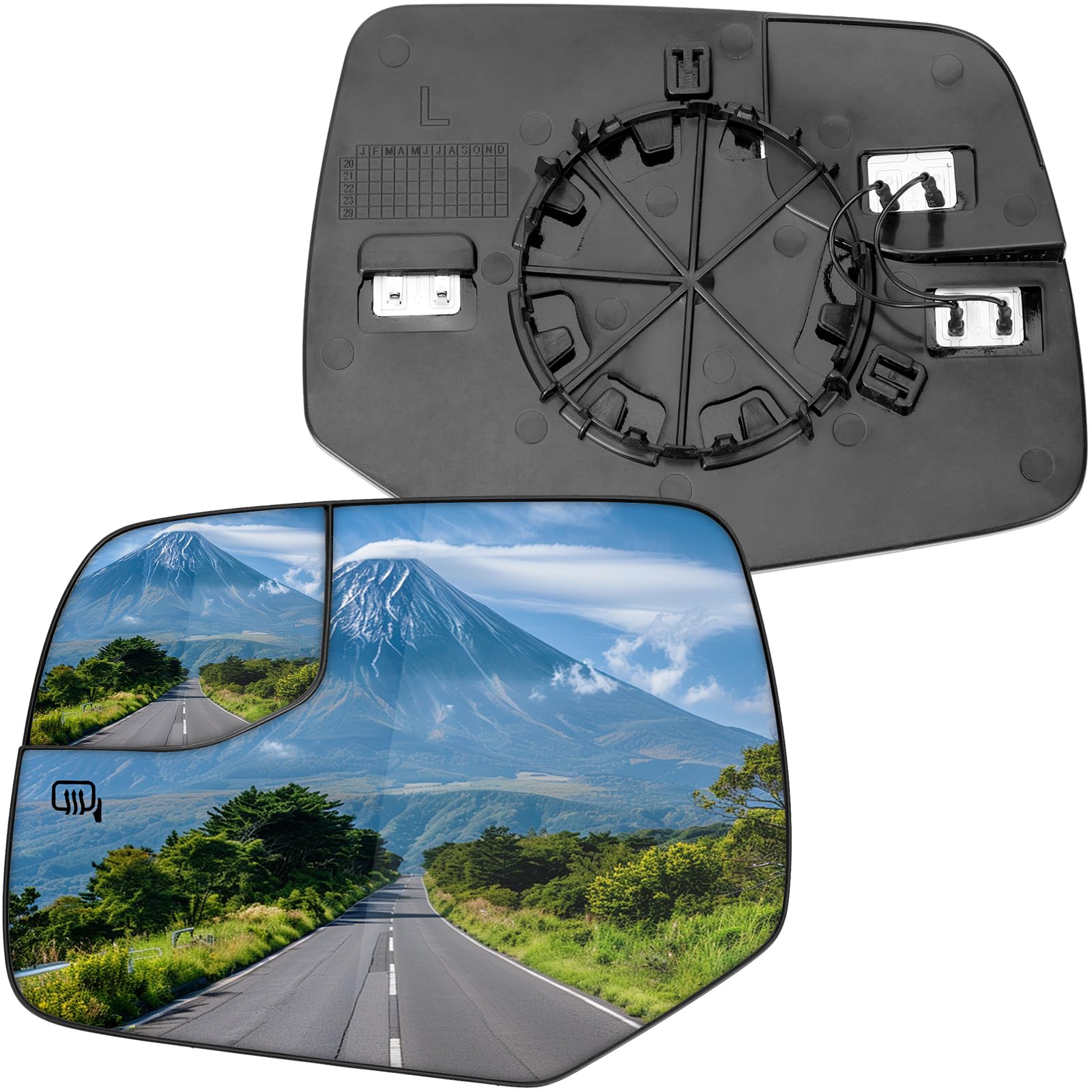 Photo 1 of LOIYLLEN Driver Side Mirror Glass for Ford Escape (2008-2012) - Heated, Power