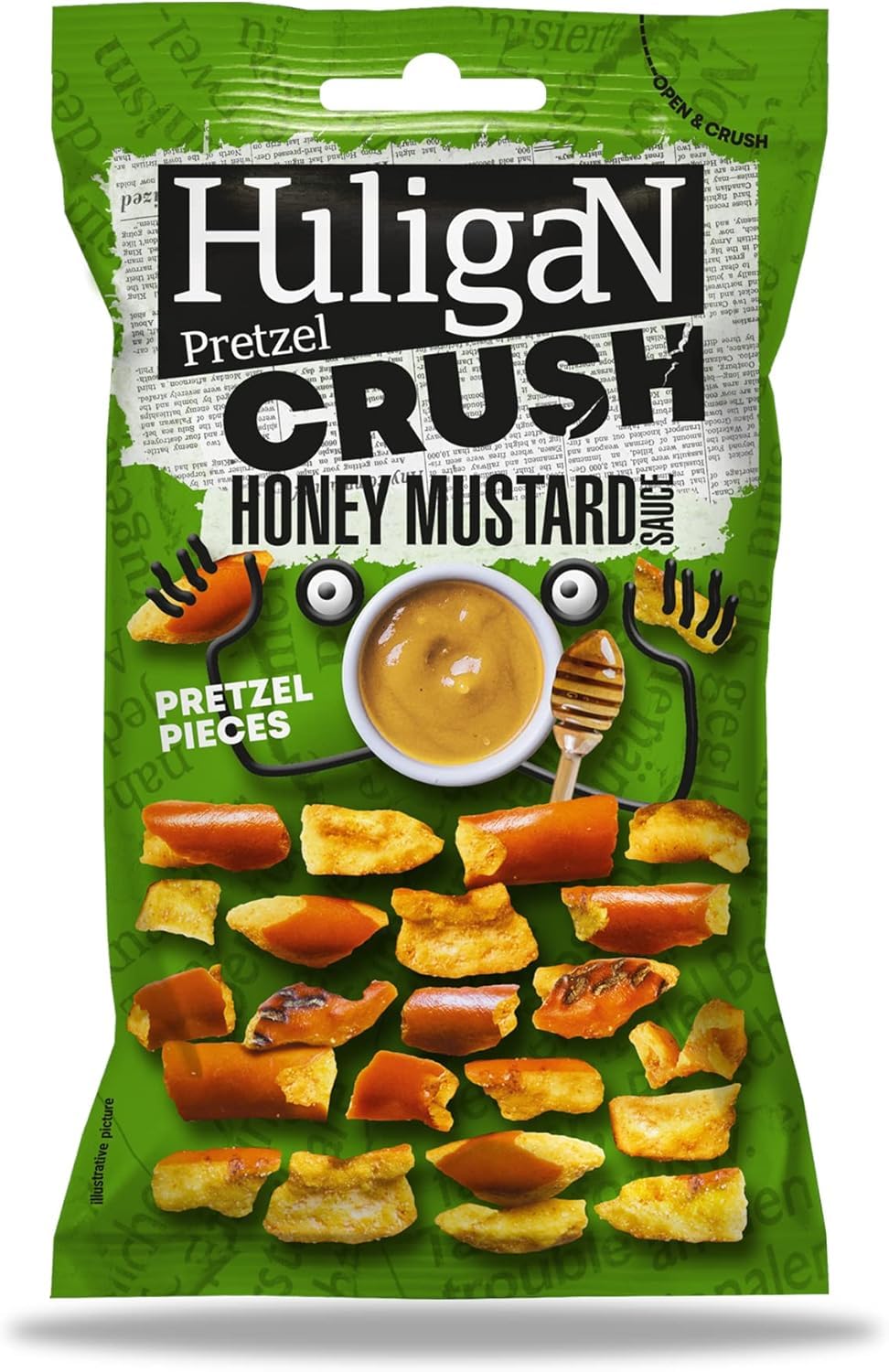 Huligan Pretzel Pieces Miel Mostaza 65g 6-Pack