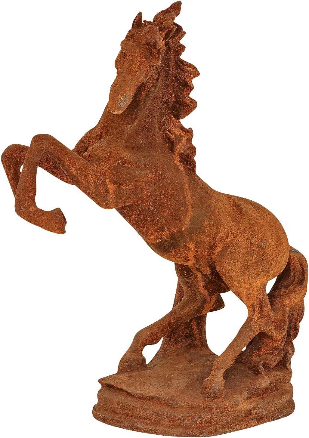 Aubaho Meerjungfrau Skulptur Gartenfigur - Eisen Nixe 46cm Antik-Stil Rost-Optik