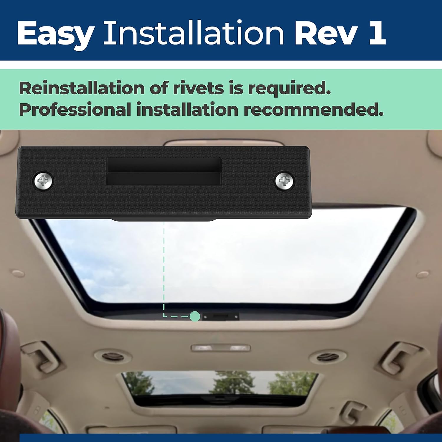 PalpitateC Rear Sliding Moonroof Cover Latch, GM F Retainer 84900118, Rev 1 Moonroof Lock Compatible with Chevy Traverse, GMC Acadia, Buick Enclave Rear Moonroof Slider