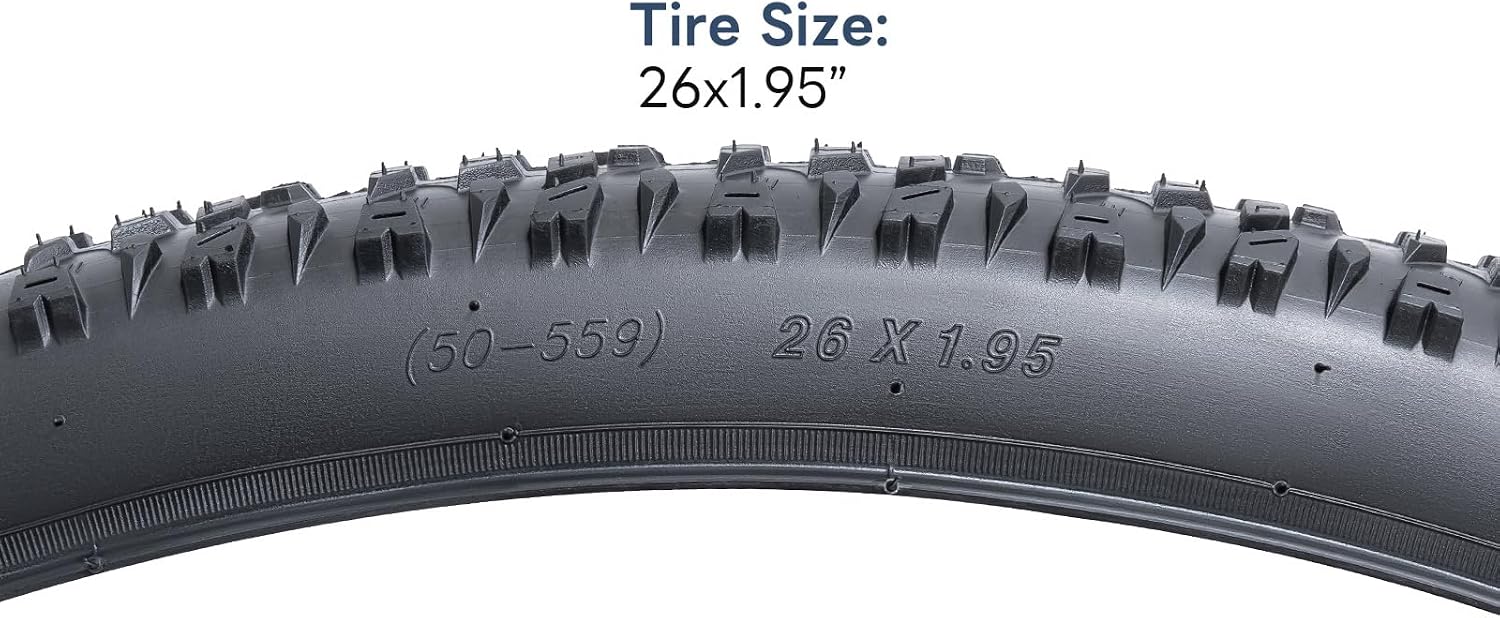 YUNSCM 2-PCS 26" Mountain Bike Tires 26x1.95/50-559 Compatible with Bike 26x1.95 Bicycle Tires (Y-832)