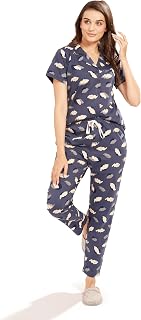 AV2 Women's Cotton Printed Night Suit Set of Shirt & Pajama Set | Casual Night Dress for Women - 4123 Price In India