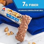 Atkins Snack Bar, Caramel Chocolate Nut Roll, 8 Count