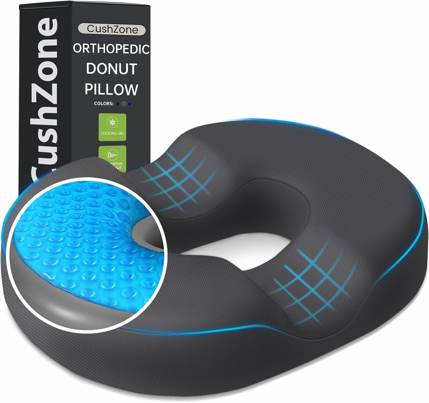 Donut Pillow Seat Cushion – Cooling Gel Donut Chair