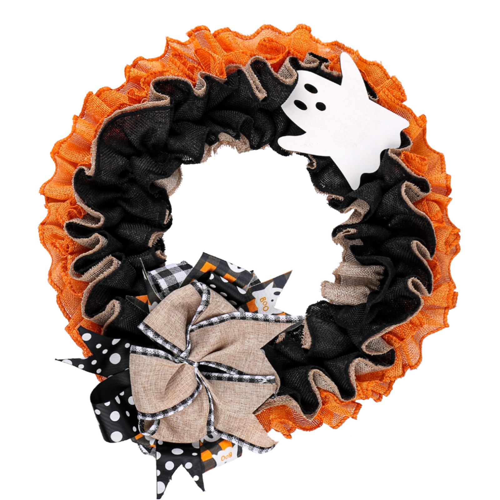 Klynovalu Artificial Wreath Halloween Party Wreath Hanging Ornaments for Window Front Door, Yard Indoor and Outdoor Decorations Halloween Event Decorations