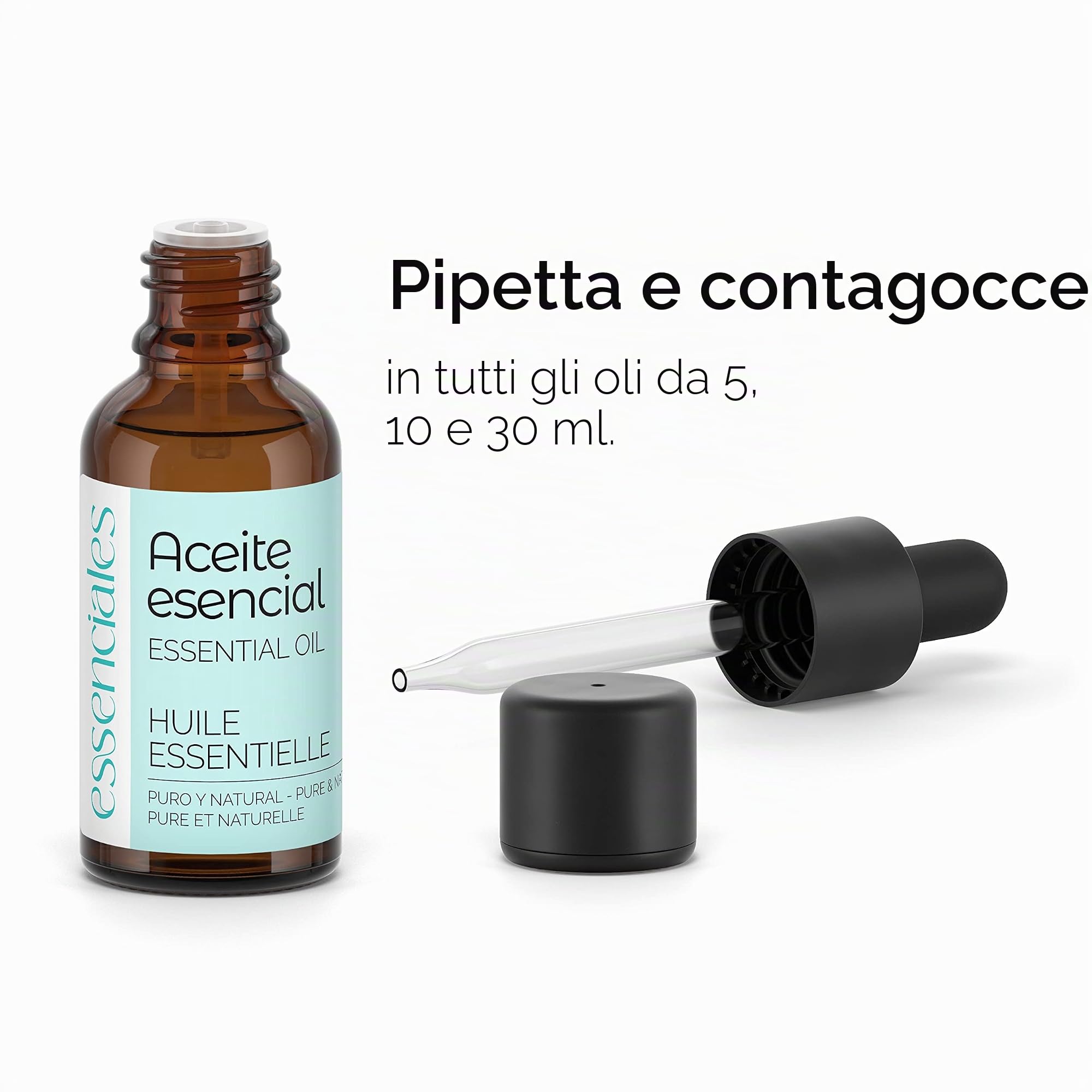 ESSENCIALES Olio Essenziale di Rosa bulgara 5 ml - 100% Puro e Naturale - Aroma naturale e caratteristico per Diffusore e Aromaterapia