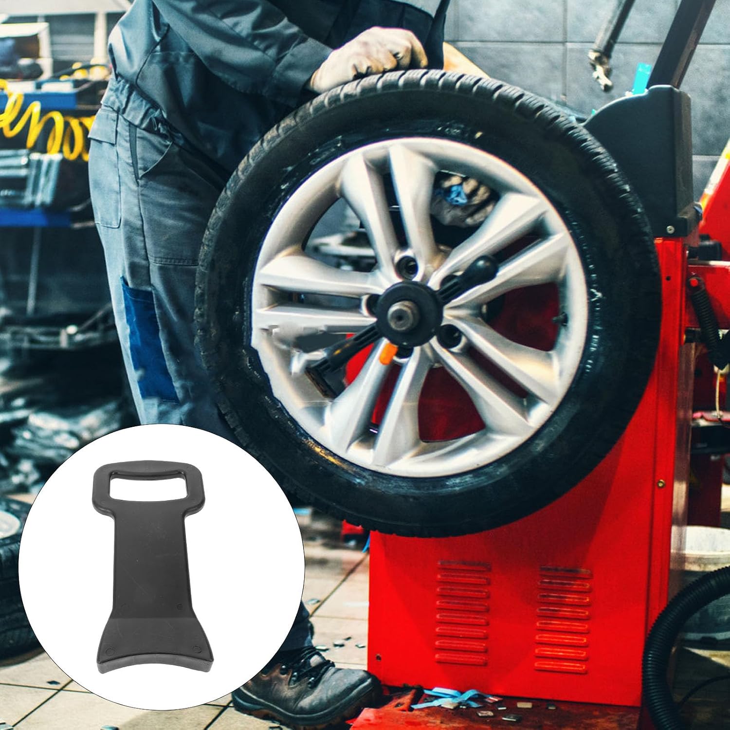 UPKOCH Portable Black Plastic Tire Changer Mounting Pad Tool for Car Tire Changing Supply to Enhance Installation Efficiency and Assist