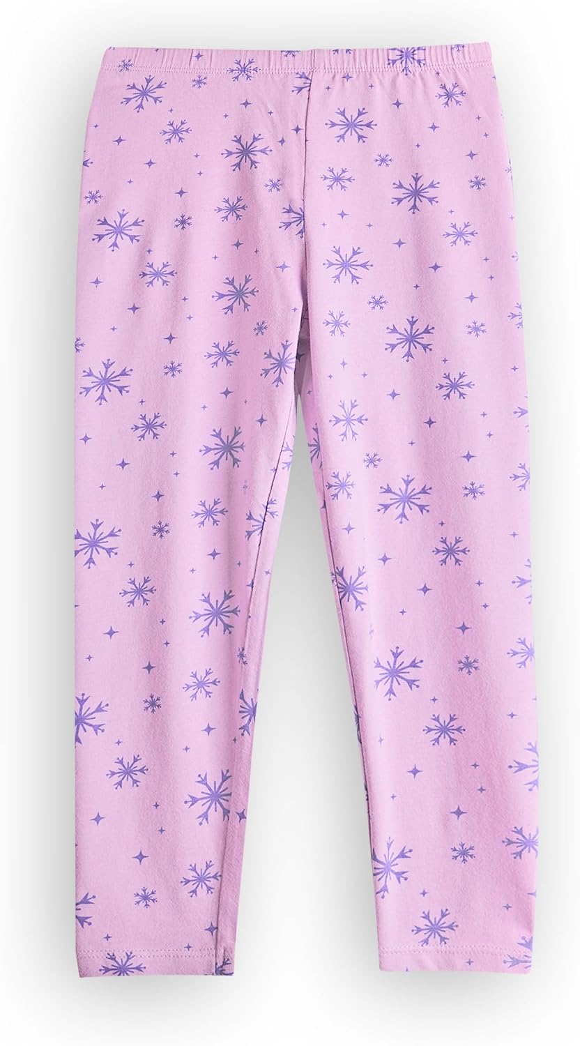 Disney Frozen Elsa Girls Pajama Set | Kids Princess White Long Sleeve Top & Pink Long Leg Graphic PJs | Film Merchandise Gift