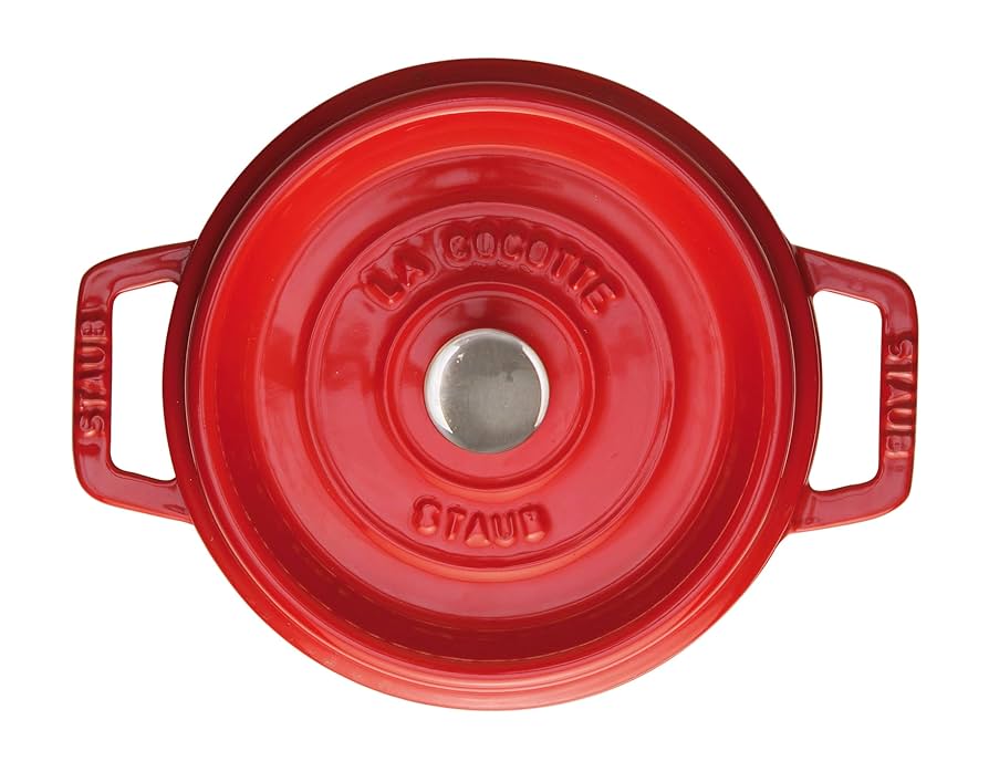staub ピコココットラウンド 20cm　チェリー美品　ストウブ STAUB(ストウブ) ピコ・ココット ラウンド 20cm (チェリー