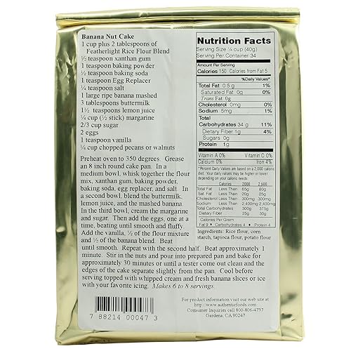 Miniatura 4 de Authentic Foods Bette's Featherlight Mezcla de harina de arroz - 3lb