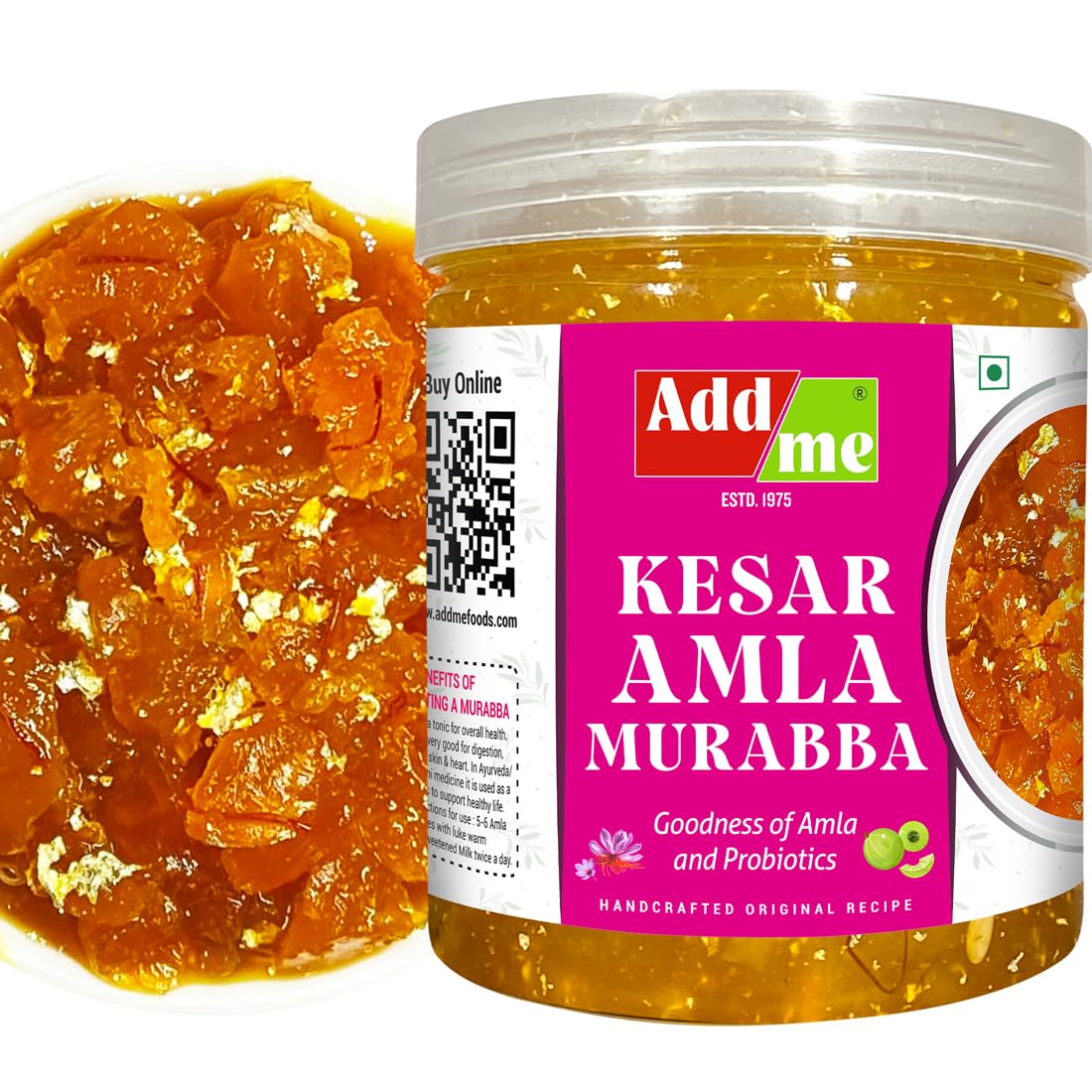 Add me Homemade Amla Murabba with kesar, Elaichi 500g Immunity