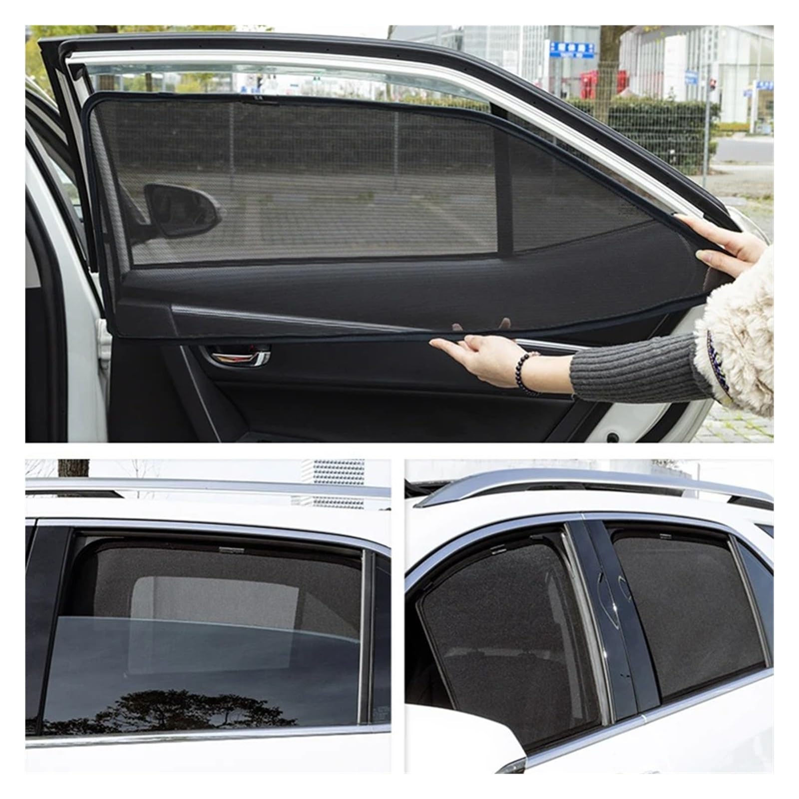Parasol Ventanas Parasoles Coche Parasol Magnético para Parabrisas Delantero, Cortina para Ventana Lateral Trasera, para Suzuki para Grand para Vitara JT 2006-2015(Rear 5PIECE)
