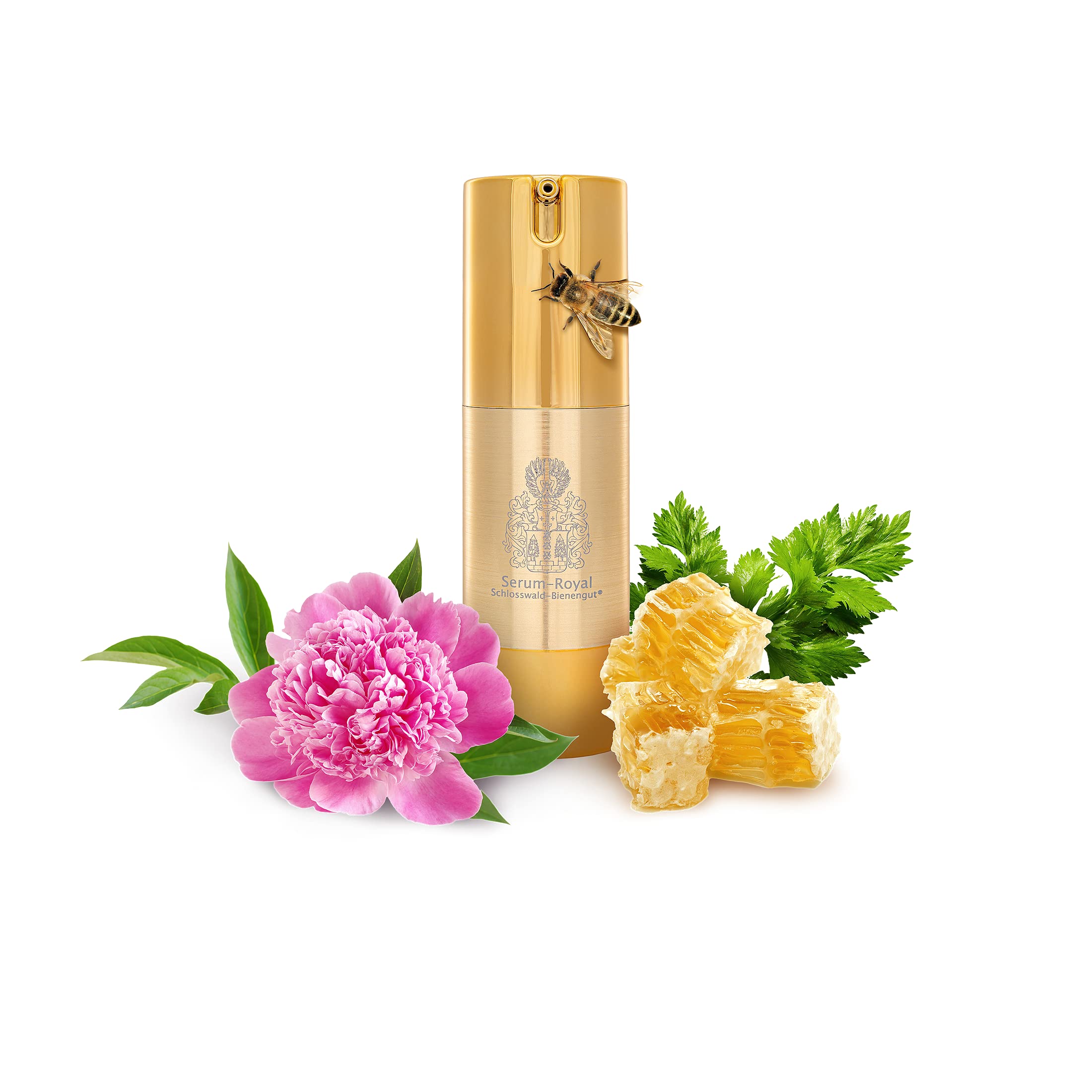 Anti Aging Serum mit Bienengift 30 ml – straffende Gesichtspflege gegen Falten – Gesichtsserum Augenserum 24h Pflege Schloßwald-Bienengut | Straffendes Gesichts-Serum gegen Falten mit echtem Bienengift, Mikroalgen und Parakresse-Extrakt, 24h Pflege