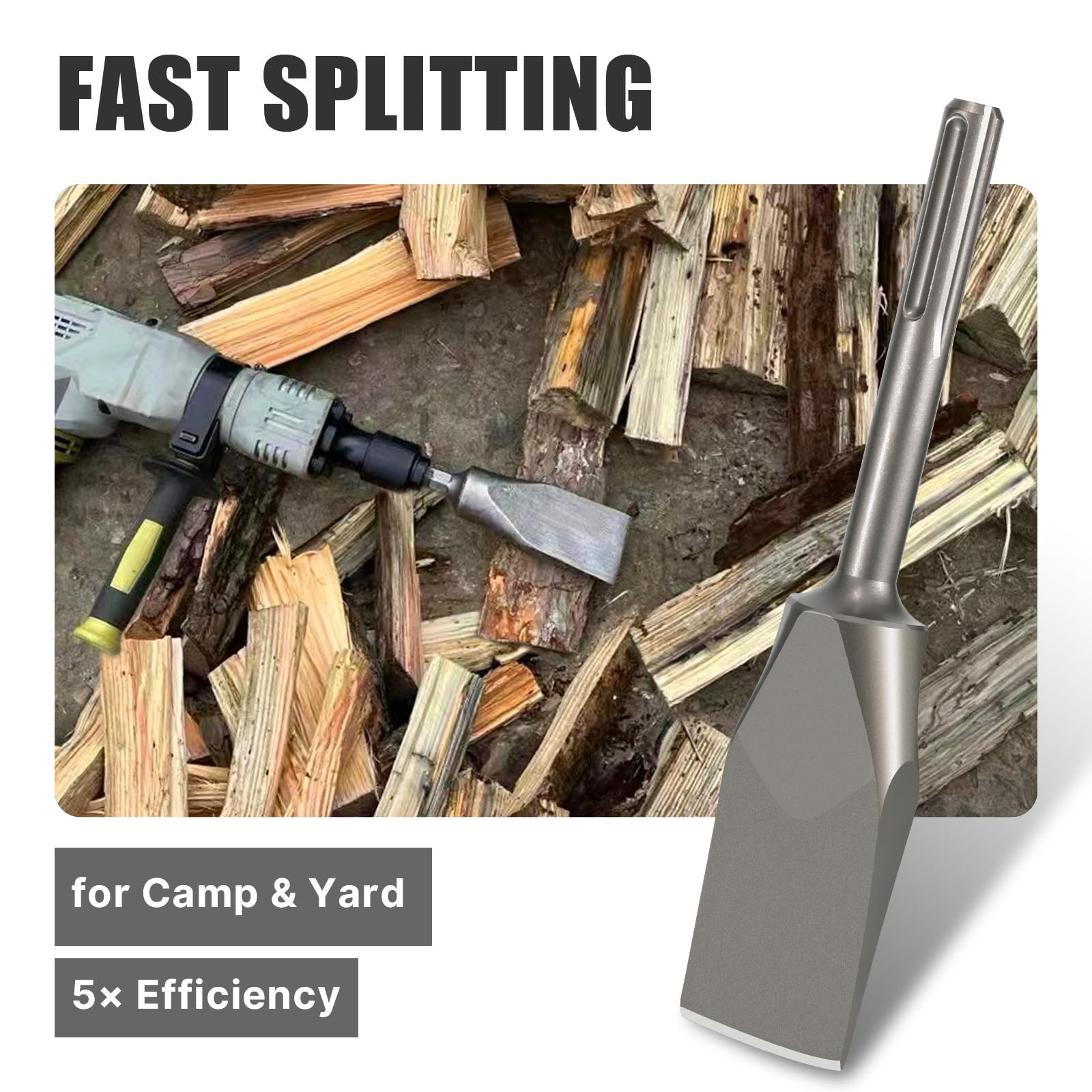 Amazon.com: Vearter Wood Splitting Axe Chisel SDS Max, Heavy Duty