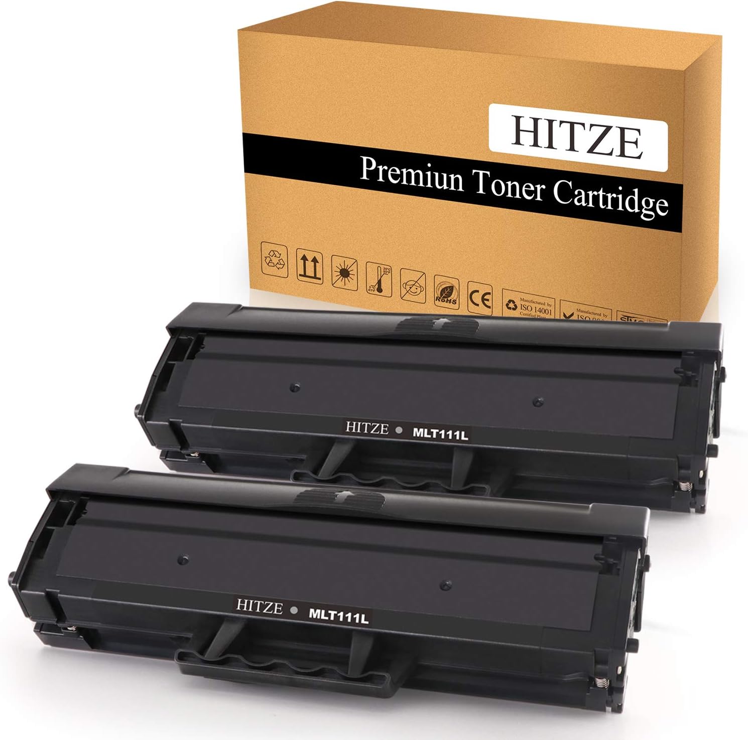 Hitze Compatible Toner Cartridge Replacement for Samsung MLT 111S 111L MLT-D111S MLT-D111L Xpress SL M2020W M2070FW M2020 M2070 M2070W M2024W 2070W 2070FW M2026 (Black, High Yield, 2 Pack)