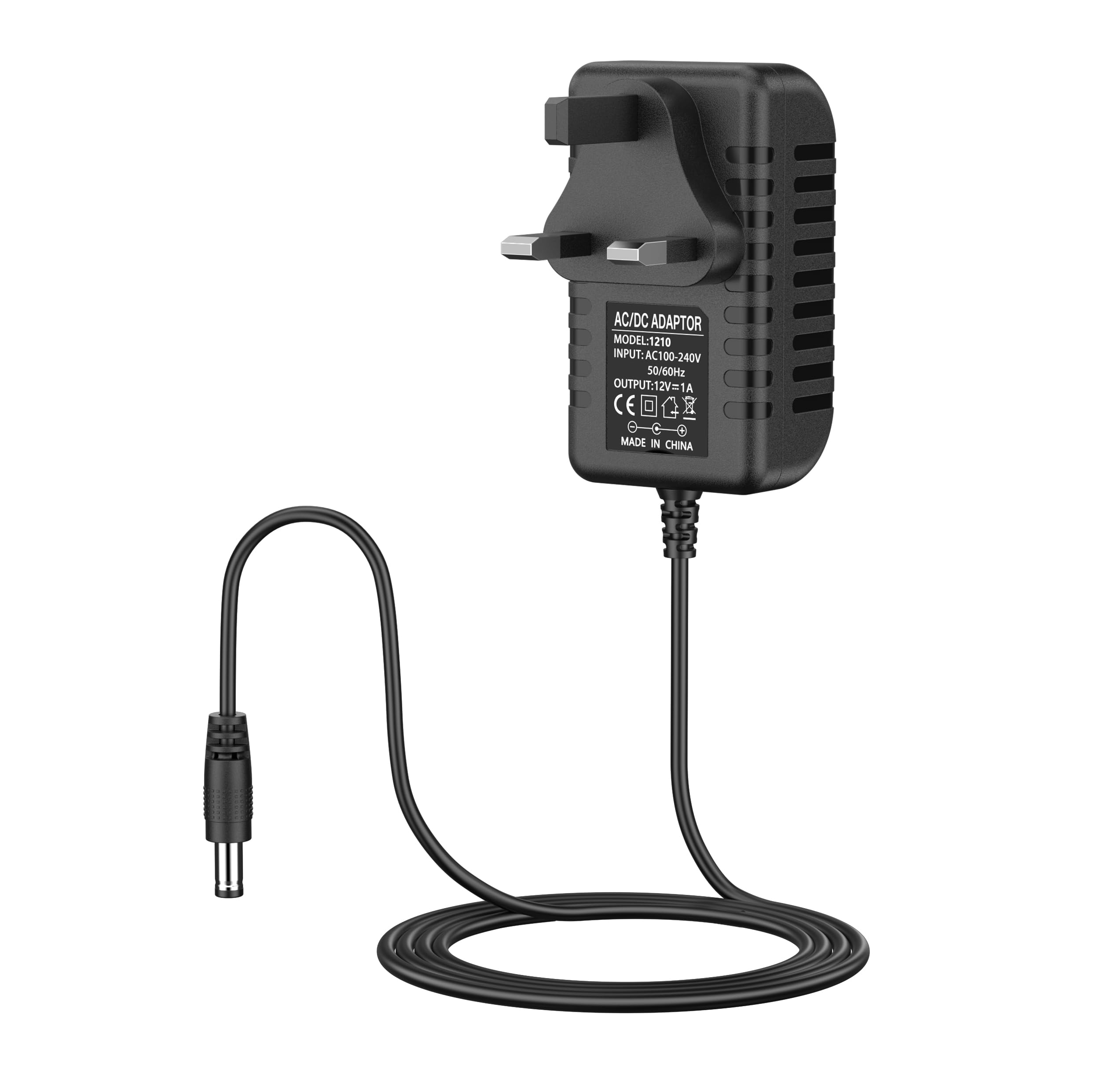 12V Battery Charger for Kids Quad Bikes-12Volt 1000mA Chargers for Ride on Toys Car-Universal Power Adapter for Childs Electric Car Suit for Motorbike SUV Sports Car ATV Scooter (Black)