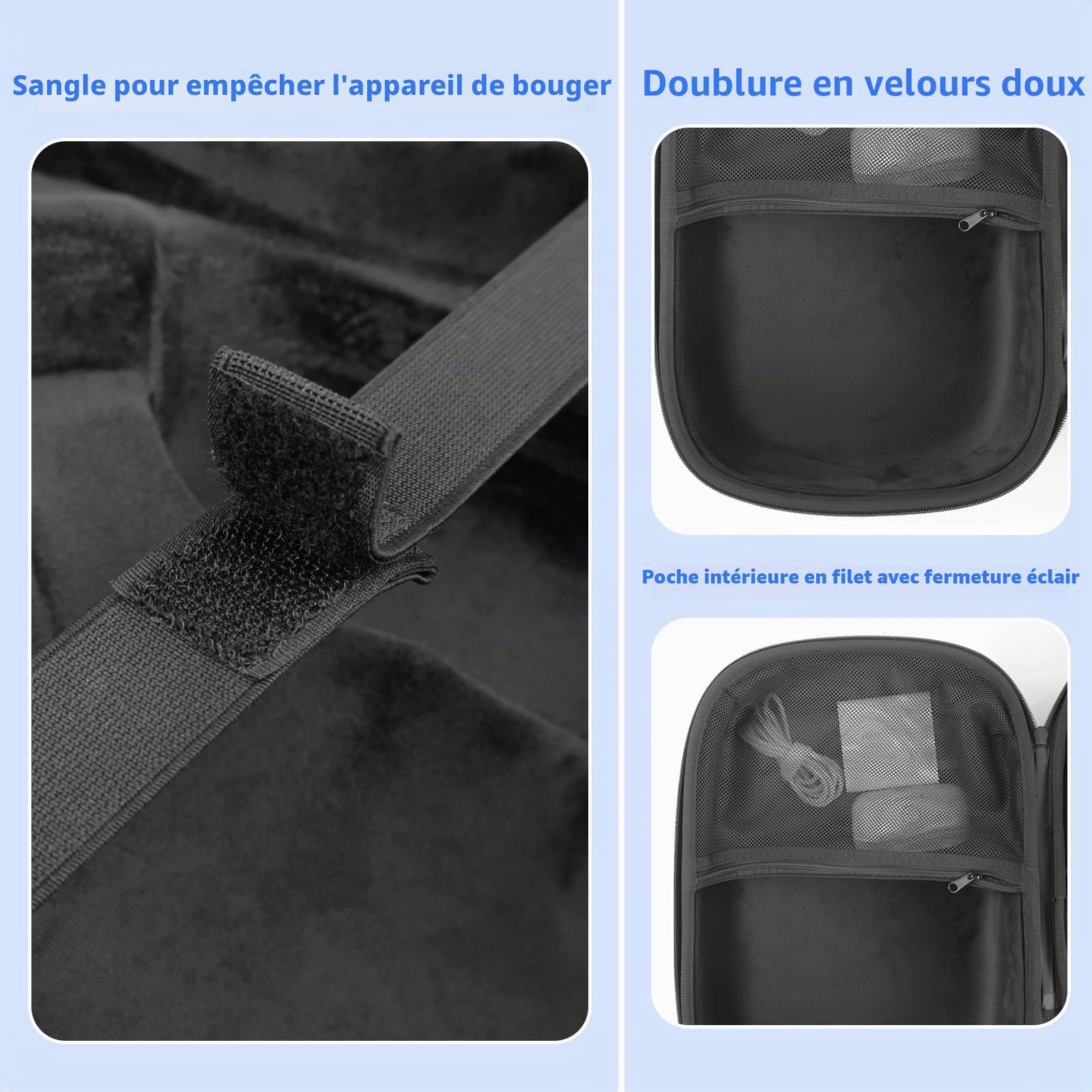 Arvok Étui de Transport pour Meta Quest 3/Quest 2, Grand étui à Doublure Souple pour Kiwi Design/BOBOVR Batterie Bandoulière, Sac de Protection pour Casque VR à Coque Rigide en EVA pour Le Voyage