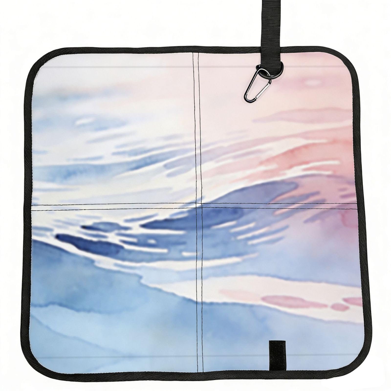 DUYIOKH Ocean Sunset Print Foldable Portable Seat Cushion for World Cup Games, Camping and Outdoor Activities