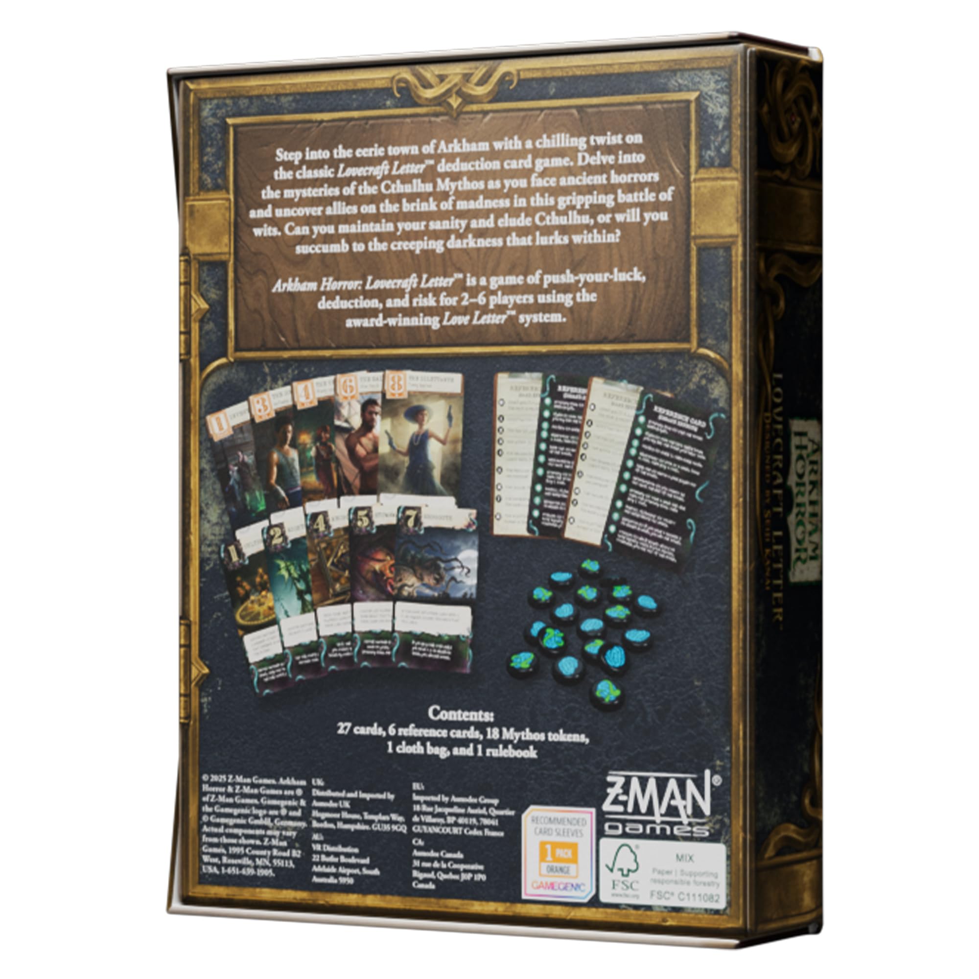 Amazon.com: Arkham Horror: Lovecraft Letter Card Game