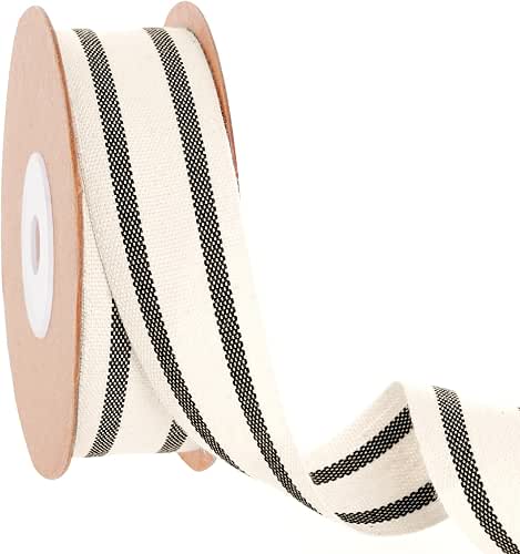 Natural Cotton Stripe Fabric Ribbon for DIY Crafts | 1