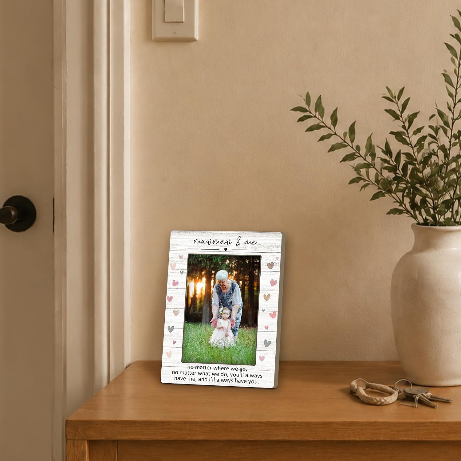Mawmaw and Me 4x6 Picture Frames, Best Grandma Gifts Photo Frame, Mawmaw Grandma Gifts from Grandkids, Grandmother Wooden Picture Photo Frames for Home Bedroom Living Room Decor image 5