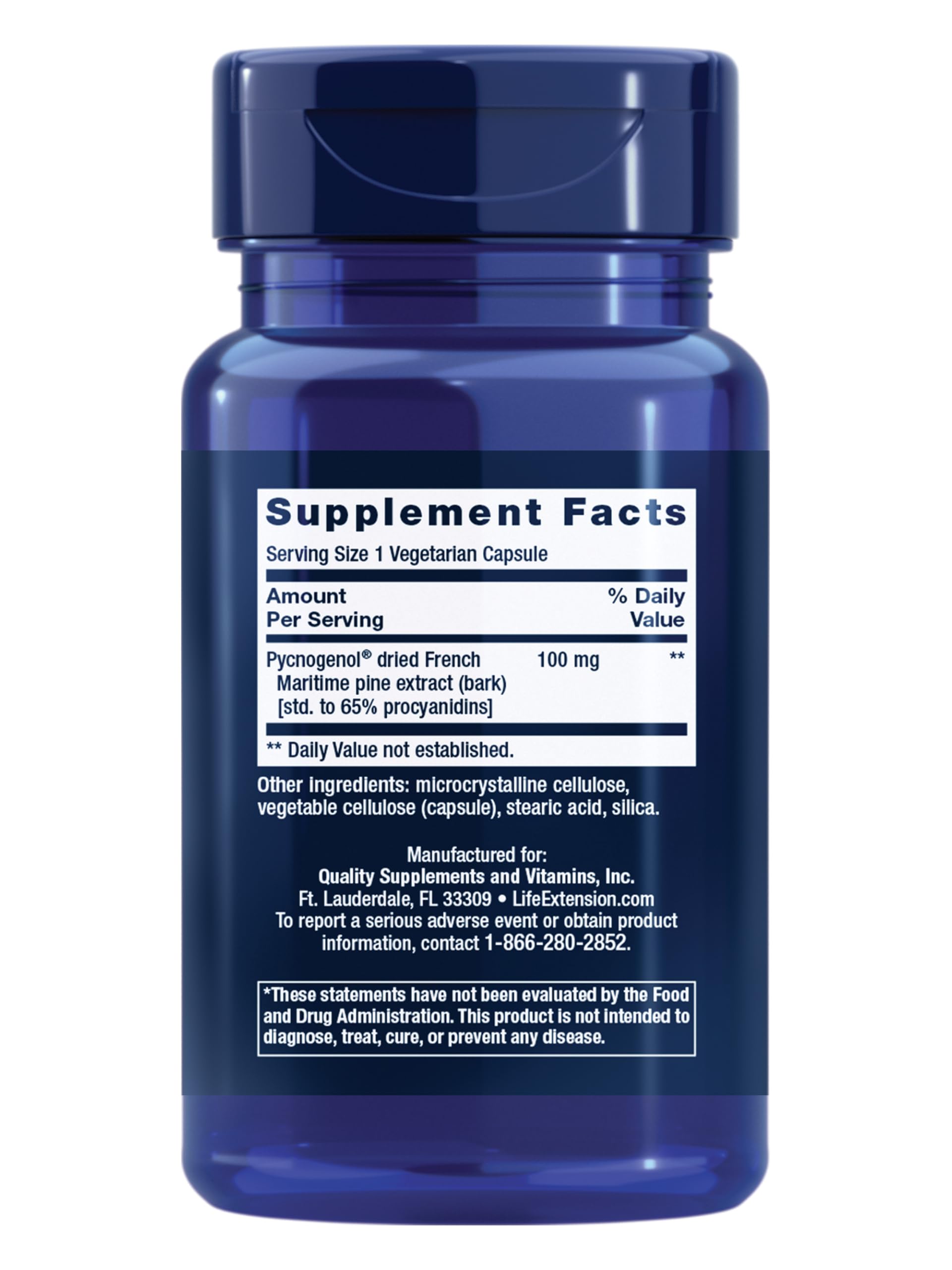 Life Extension Pycnogenol French Maritime Pine Bark Extract, 60 Capsules — Amazon image 2