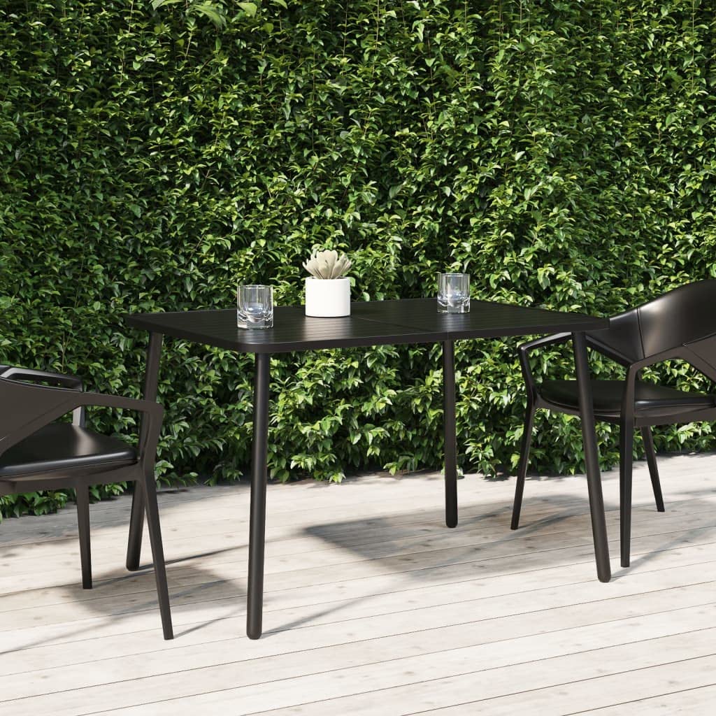 Mesa de Jardín vidaXL Acero Gris Antracita 110x80x71 cm, Mesa de Exterior, Muebles de Jardín