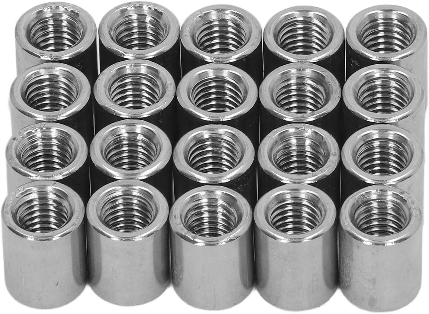 M8 Female Thread Coupling Nut Repair Kit, Heavy Duty Stainless Steel Threaded Coupler for Maintenance Machinery