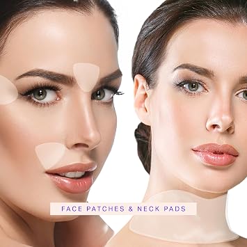 BLUMBODY Mini Face Wrinkle Patches & Neck Wrinkle Patches (4 Pack) Bundle
