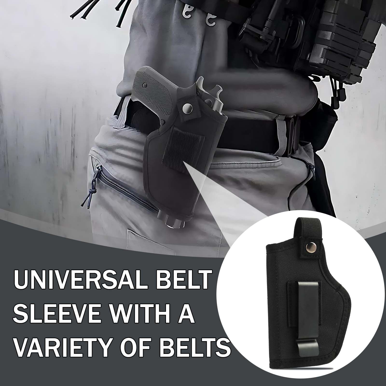 Funda Interior Compact, Funda Pistola, Táctica para Oculta al Aire Libre, Funda Táctica para Pistola Izquierda/Derecha Universal, Adecuado para la Mayoría de Las Pistolas
