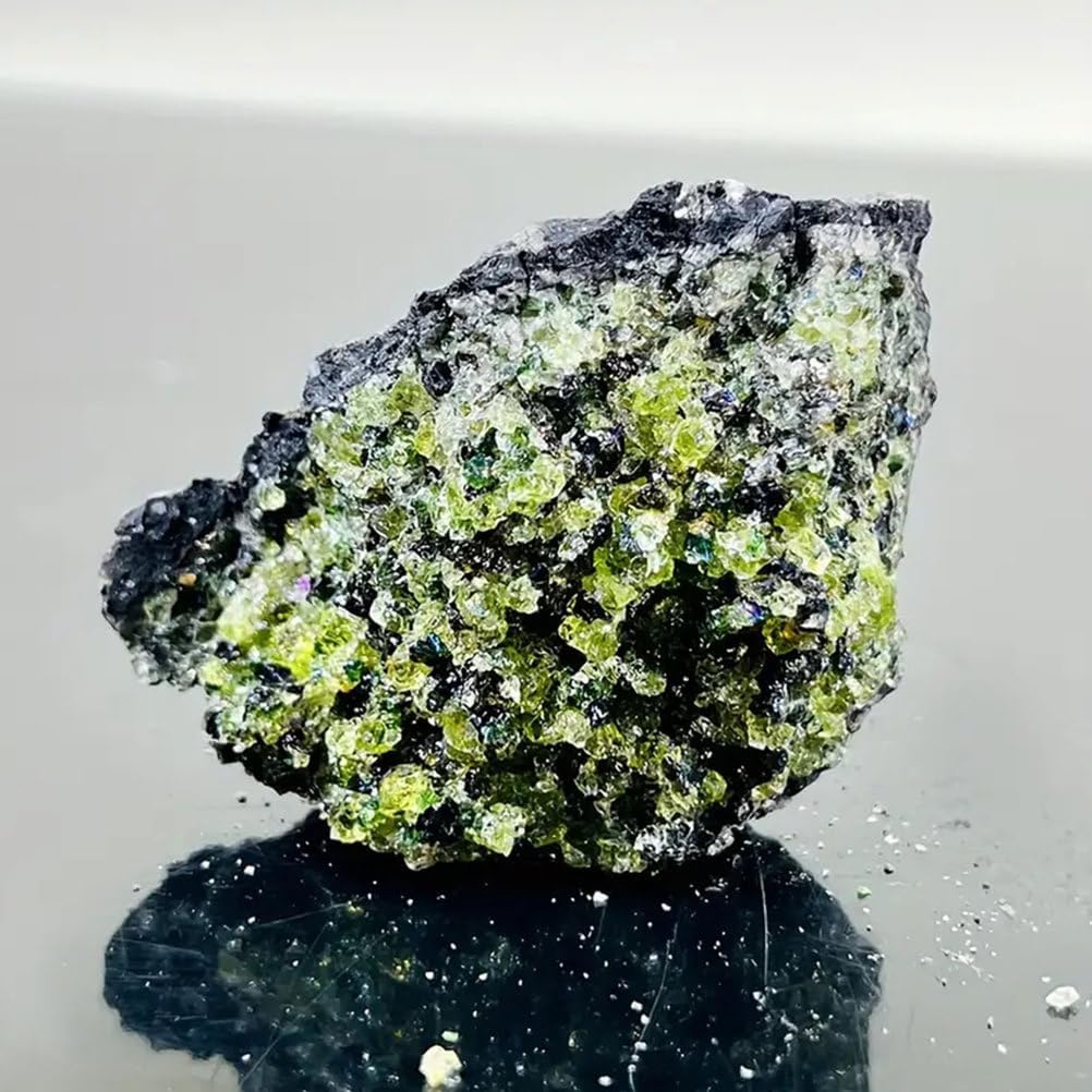 Olivine Crystal Crystal and Stone Rough Gemstone Fountain Home Garden Decor Yoga DIY Stones,100~250g