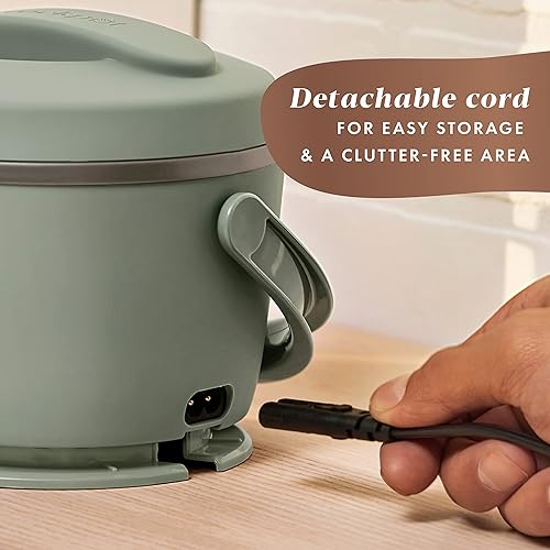 Miniatura 4 de Crock-Pot Fiambrera eléctrica y lonchera eléctrica, calentador de alimentos portátil para viajes, automóvil, para llevar, 20 onzas, azul desteñido,