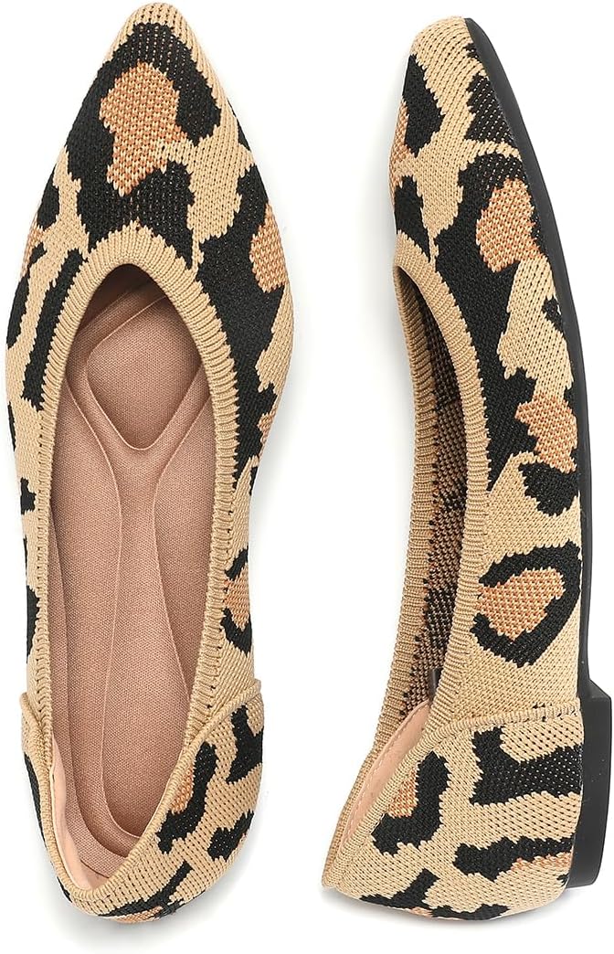 Touchmosees Women's Pointed-Toe Ballet Flats Classic Slip-On Breathable Dress Flats - Image 4