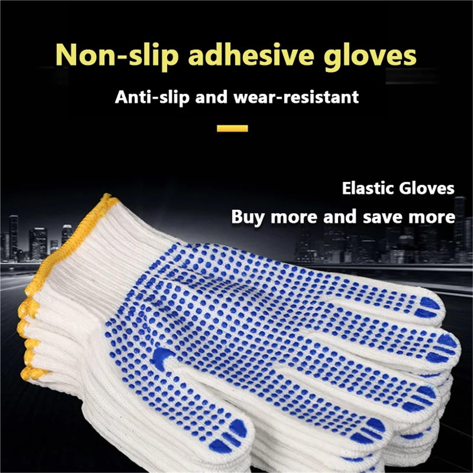 Guanti Da Lavoro Antiscivolo Guanti da lavoro in gomma antiscivolo 1-30 paia for cantiere(10Pair)