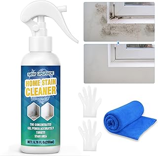 Powerful Mold Stain Cleaner, Multi-Surface Cleaning Spray for Walls, Tiles, Grout, Ceilings, Decks, Sinks, Brick and Washing Machines, Household Interior and Exterior Stain Remover