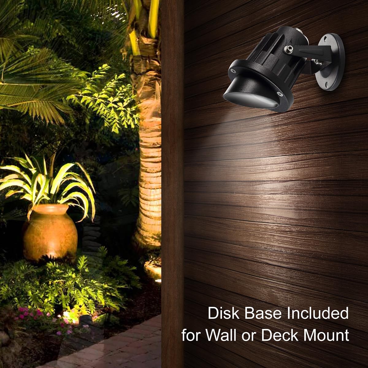 GBS9809 Flag Light Plug in Spotlight, 9W LED Outdoor Landscape Spotlight 120V 5000K Daylight, Metal Ground Stake, Corded Plug, Not Dimmable (Pack of 2)